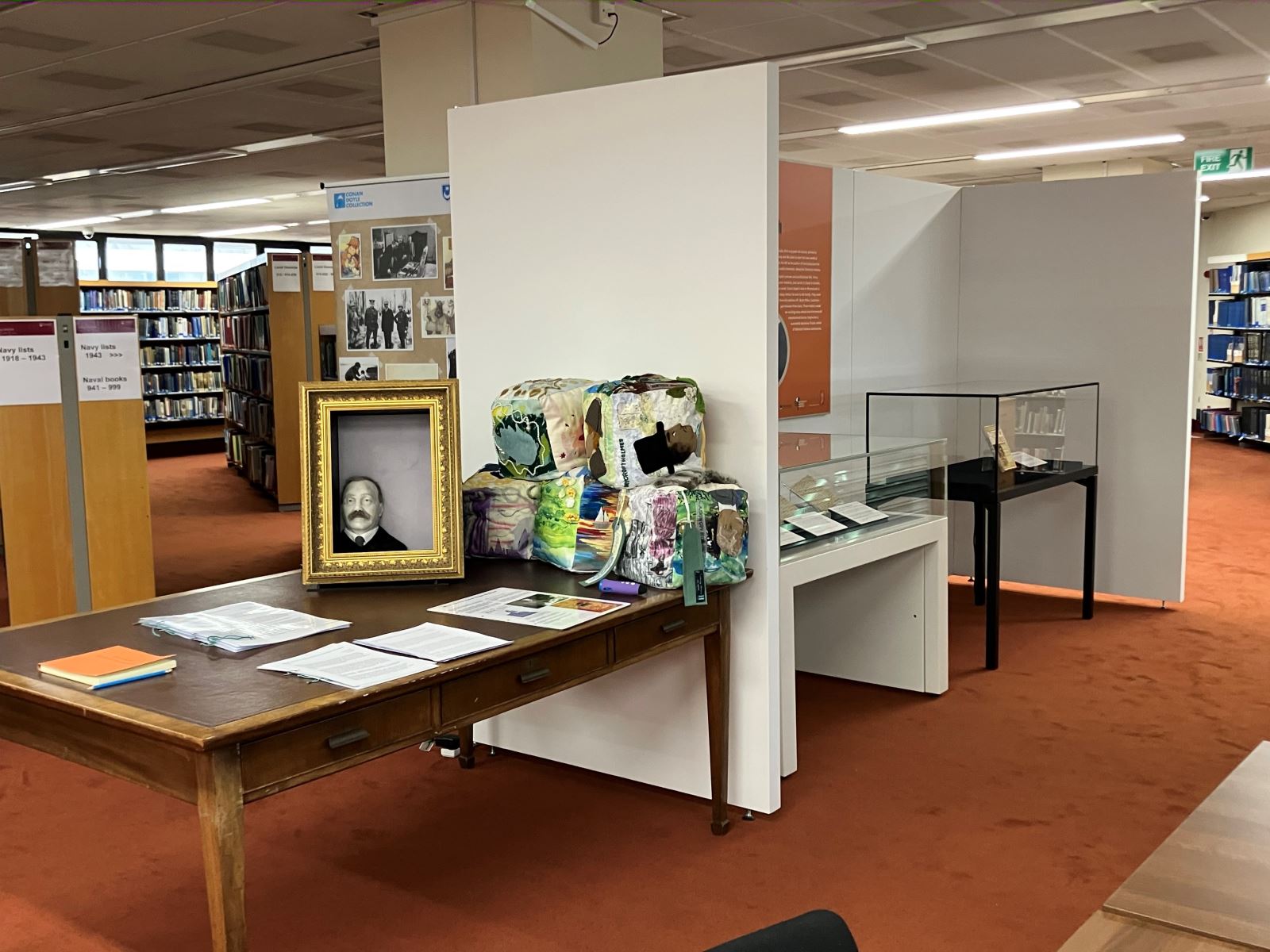 A side view of the display